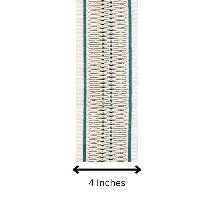 Decorative Wavy Curtain Trim Border Tape Ribbon - 10cm Wide Curtain Drapery Trim By The Metre