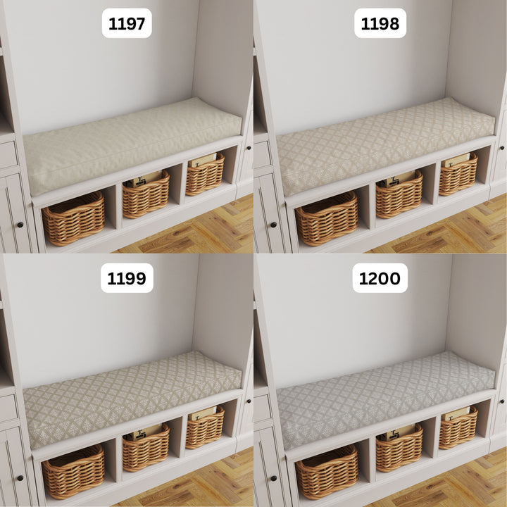Custom 4 inch (10cm) Rectangular Foam Bench Pad, Seat Pad & Sofa Cushions | Made to Measure in Cotton Velvet, Linen or Organic Cotton for Indoor & Outdoor Furniture