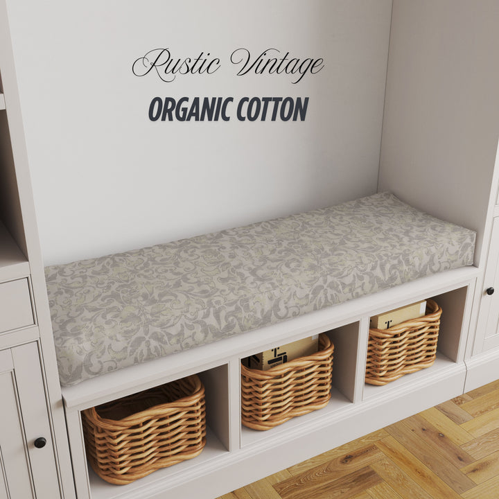 Custom 4 inch (10cm) Rectangular Foam Bench Pad, Seat Pad & Sofa Cushions | Made to Measure in Cotton Velvet, Linen or Organic Cotton for Indoor & Outdoor Furniture