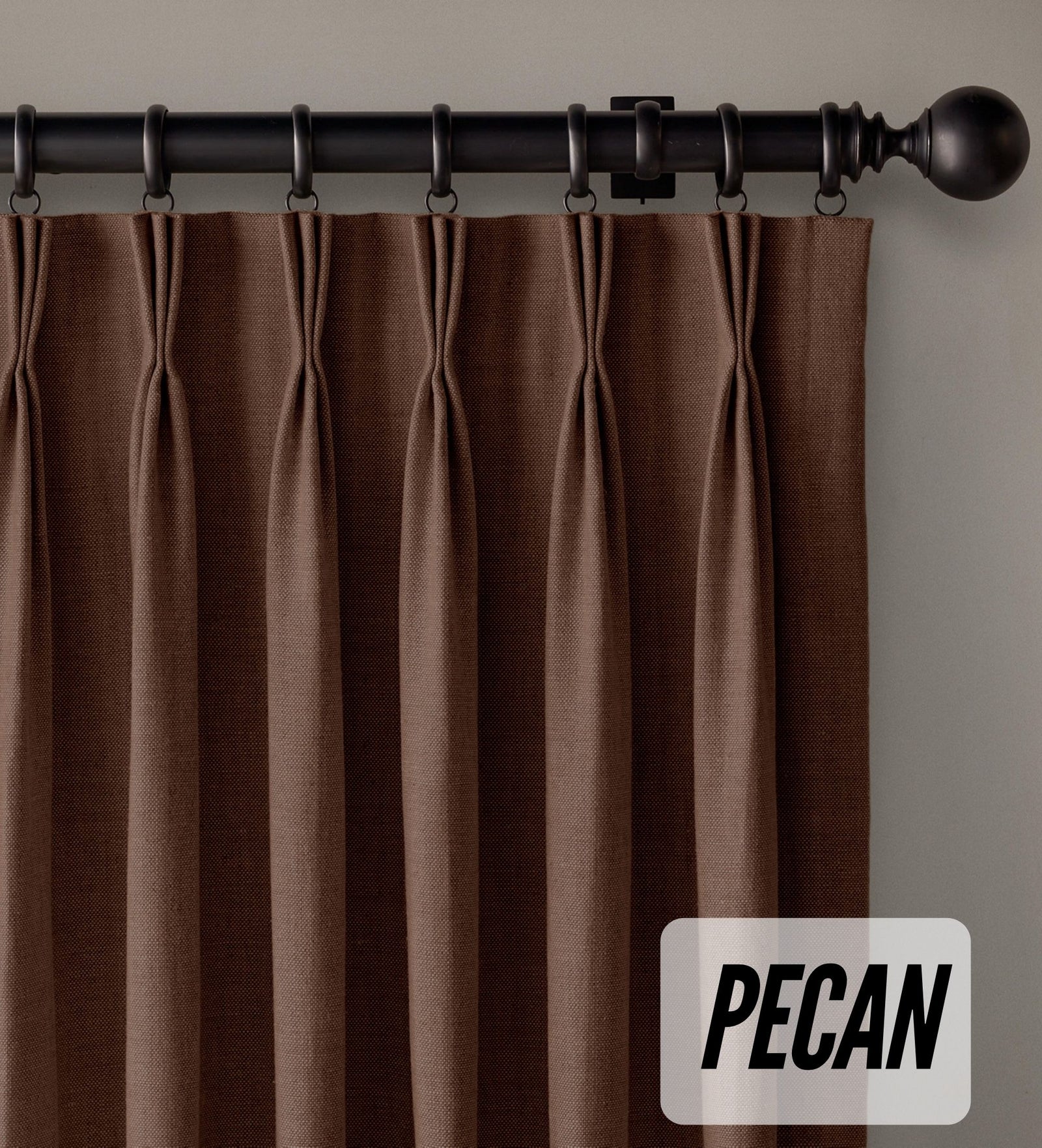 Organic Cotton Curtains | Triple Pinch Pleated | Standard & Made to Measure | Thermal Blackout