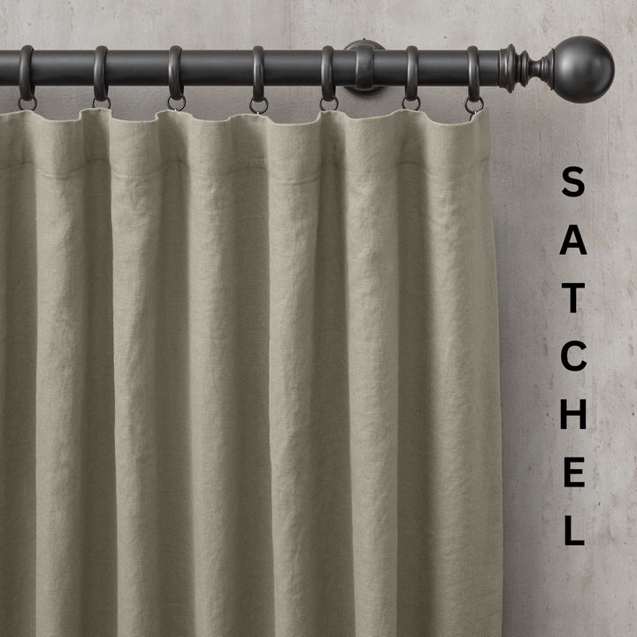 Organic Linen Curtains UK | European Flax | Grommet, Tab Top, Rod Pocket Curtains | Blackout & Thermal | 20+ Colours | Custom Sizes