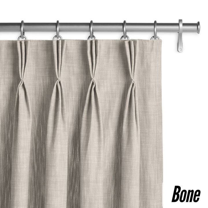 Organic Hemp Curtains with Blackout/Light Filtering Liner - Triple Pinch Pleat, Standard & Custom Sizes