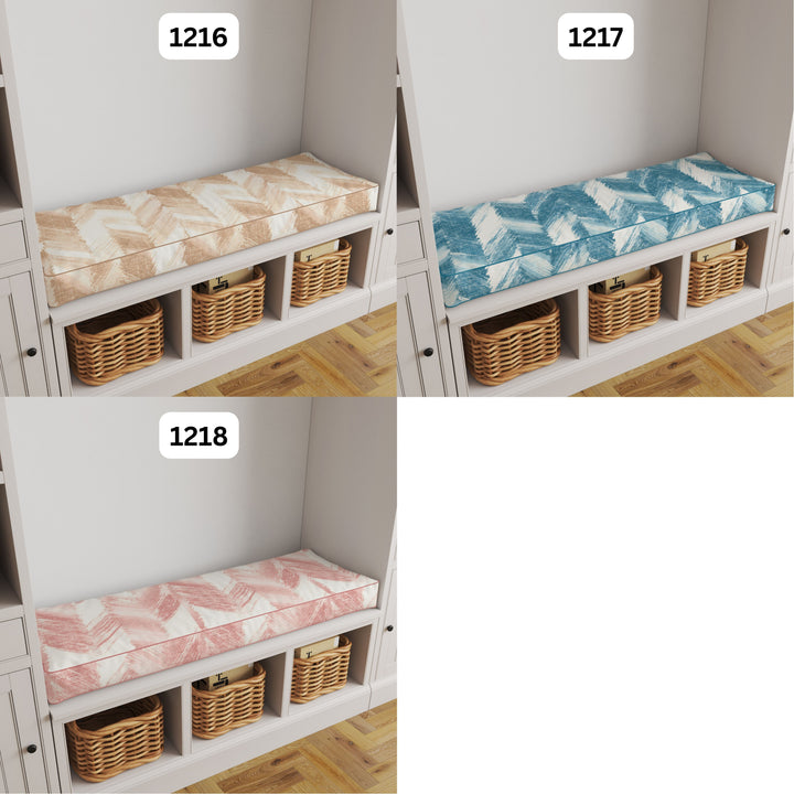 Custom 4 inch (10cm) Rectangular Foam Bench Pad, Seat Pad & Sofa Cushions | Made to Measure in Cotton Velvet, Linen or Organic Cotton for Indoor & Outdoor Furniture