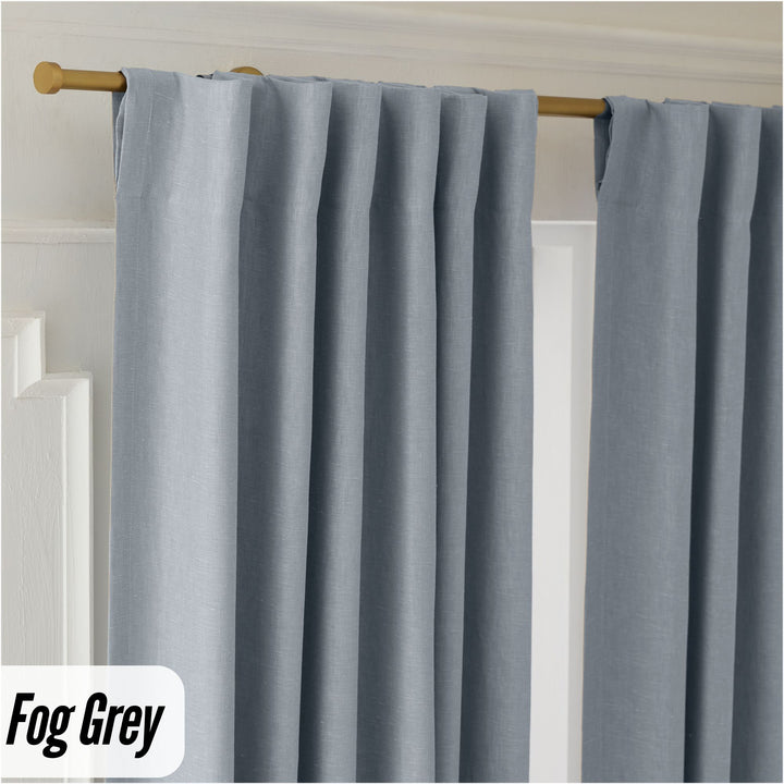 Organic Hemp Curtains - Blackout & Light Filtering | GOTS Certified | Single or Pair