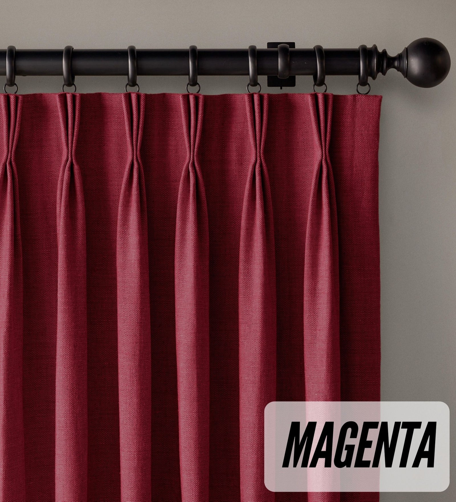Organic Cotton Curtains | Triple Pinch Pleated | Standard & Made to Measure | Thermal Blackout