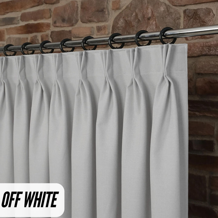 Triple Pinch Pleat Curtains | 50% Cotton 50% Linen | GOTS Certified | 18 Colours | Blackout/Light Filtering | Standard & Custom Sizes