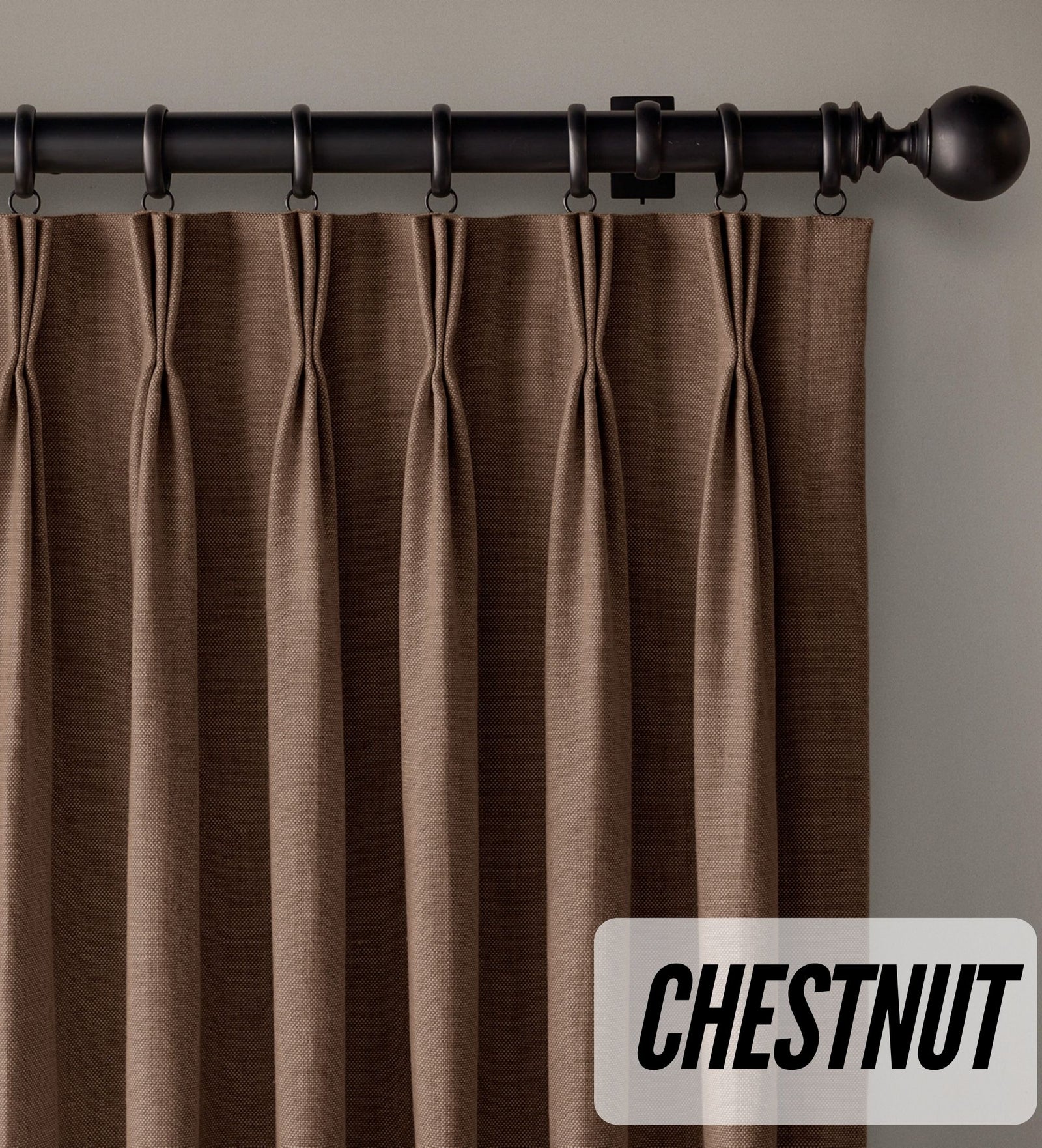 Organic Cotton Curtains | Triple Pinch Pleated | Standard & Made to Measure | Thermal Blackout