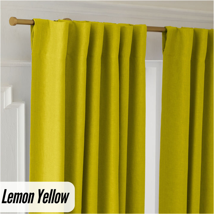 Organic Hemp Curtains - Blackout & Light Filtering | GOTS Certified | Single or Pair