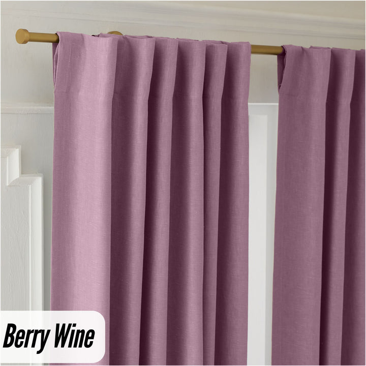 Organic Hemp Curtains - Blackout & Light Filtering | GOTS Certified | Single or Pair