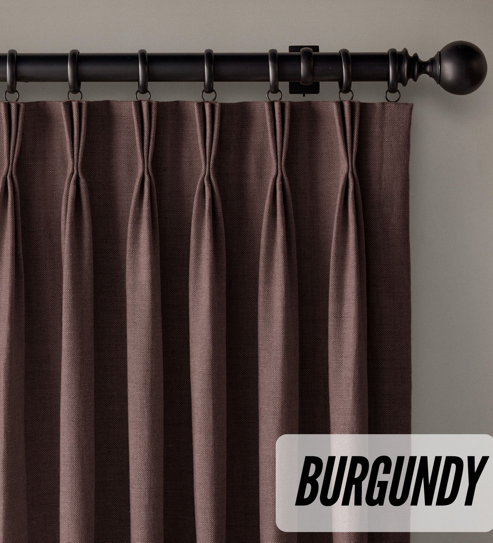 Organic Cotton Curtains | Triple Pinch Pleated | Standard & Made to Measure | Thermal Blackout