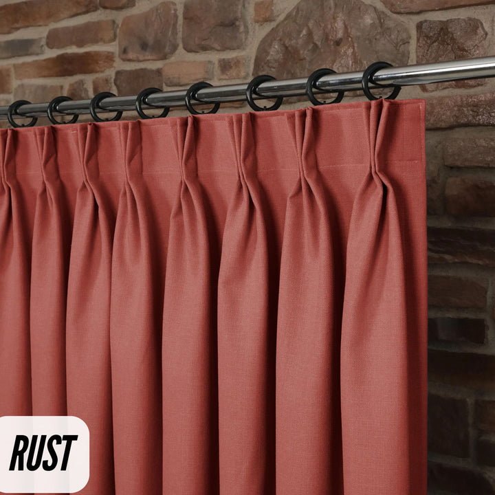 Triple Pinch Pleat Curtains | 50% Cotton 50% Linen | GOTS Certified | 18 Colours | Blackout/Light Filtering | Standard & Custom Sizes