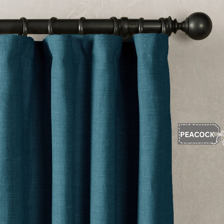 Heavyweight Belgian Linen Curtains - 290gsm Flax Linen - Rod Pocket, Grommet, Tab Top & More - Standard Sizes & Made to Measure in the UK