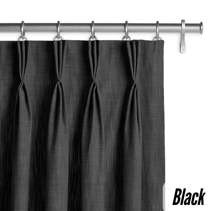 Organic Hemp Curtains with Blackout/Light Filtering Liner - Triple Pinch Pleat, Standard & Custom Sizes