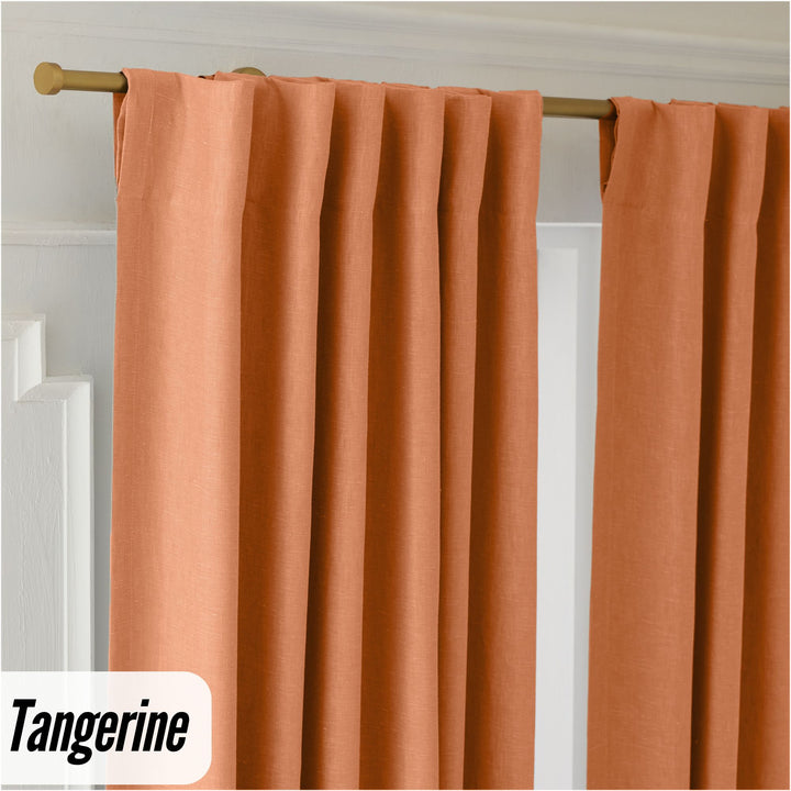 Organic Hemp Curtains - Blackout & Light Filtering | GOTS Certified | Single or Pair