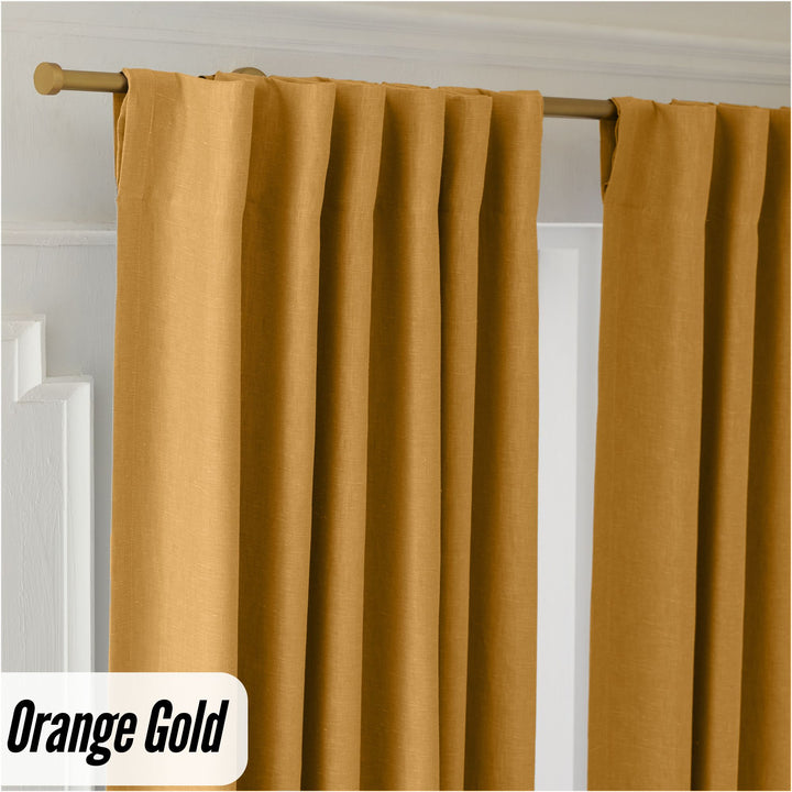 Organic Hemp Curtains - Blackout & Light Filtering | GOTS Certified | Single or Pair