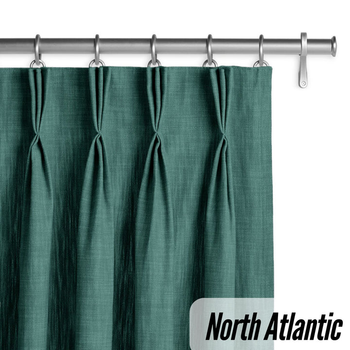 Organic Hemp Curtains with Blackout/Light Filtering Liner - Triple Pinch Pleat, Standard & Custom Sizes