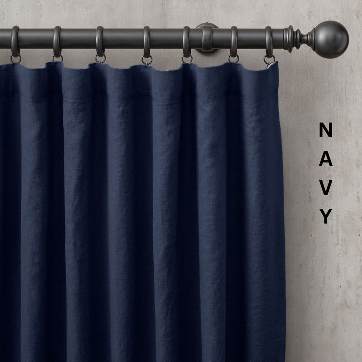 Organic Linen Curtains UK | European Flax | Grommet, Tab Top, Rod Pocket Curtains | Blackout & Thermal | 20+ Colours | Custom Sizes