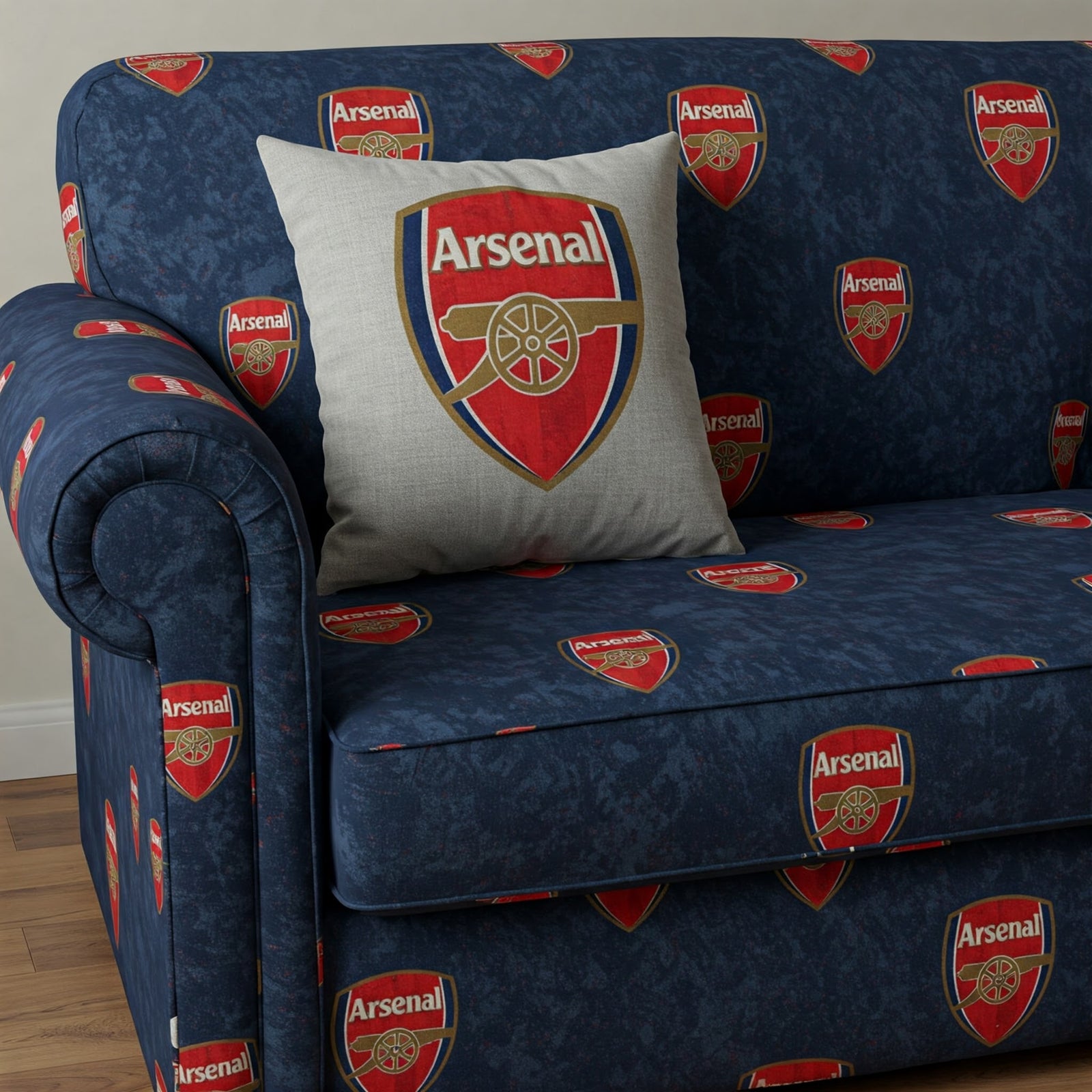 Arsenal FC Cushion Cover: 45x45cm Pure Cotton - Home Decor & Gifts
