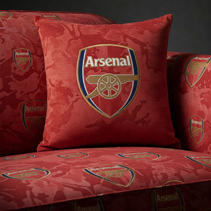 Arsenal FC Cushion Cover: 45x45cm Pure Cotton - Home Decor & Gifts
