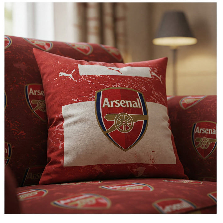 Arsenal FC Cushion Cover: 45x45cm Pure Cotton - Home Decor & Gifts