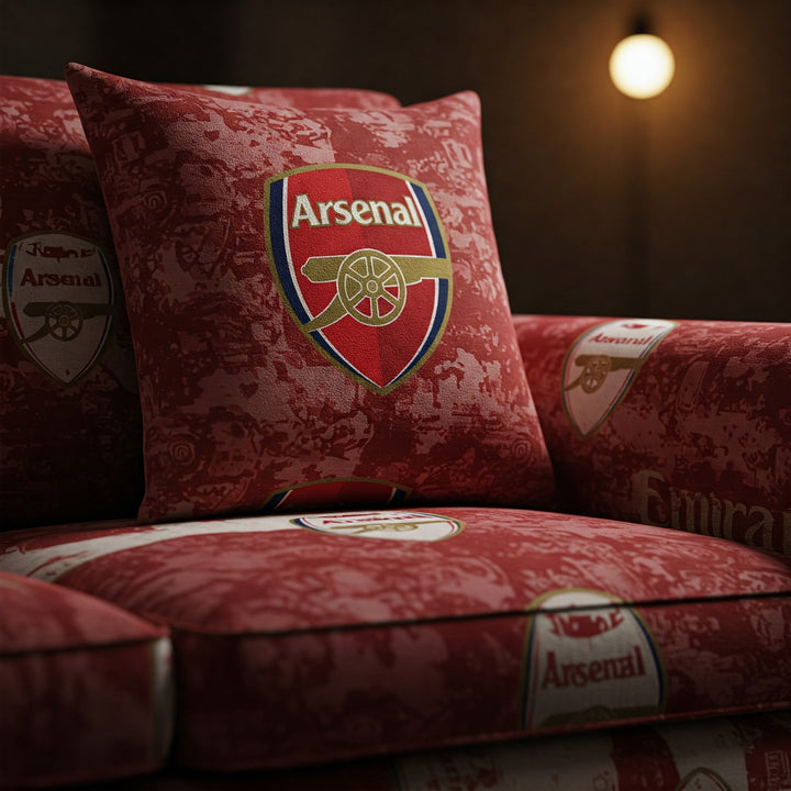 Arsenal FC Cushion Cover: 45x45cm Pure Cotton - Home Decor & Gifts