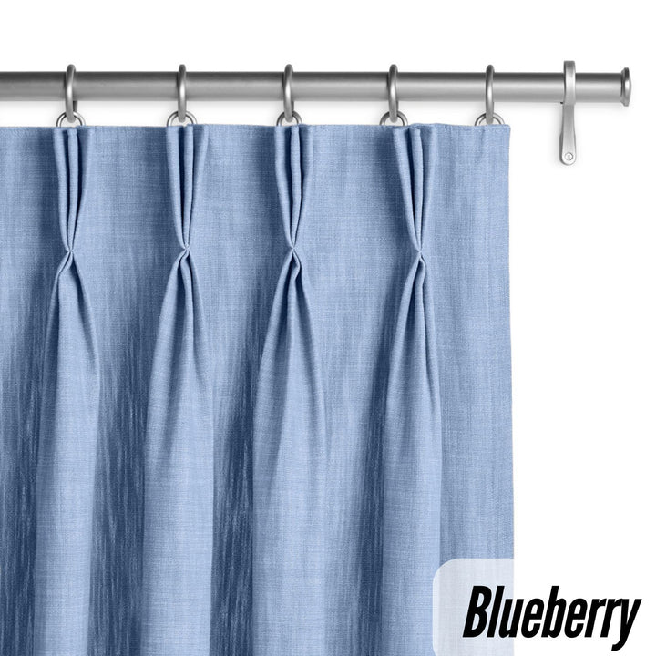 Organic Hemp Curtains with Blackout/Light Filtering Liner - Triple Pinch Pleat, Standard & Custom Sizes