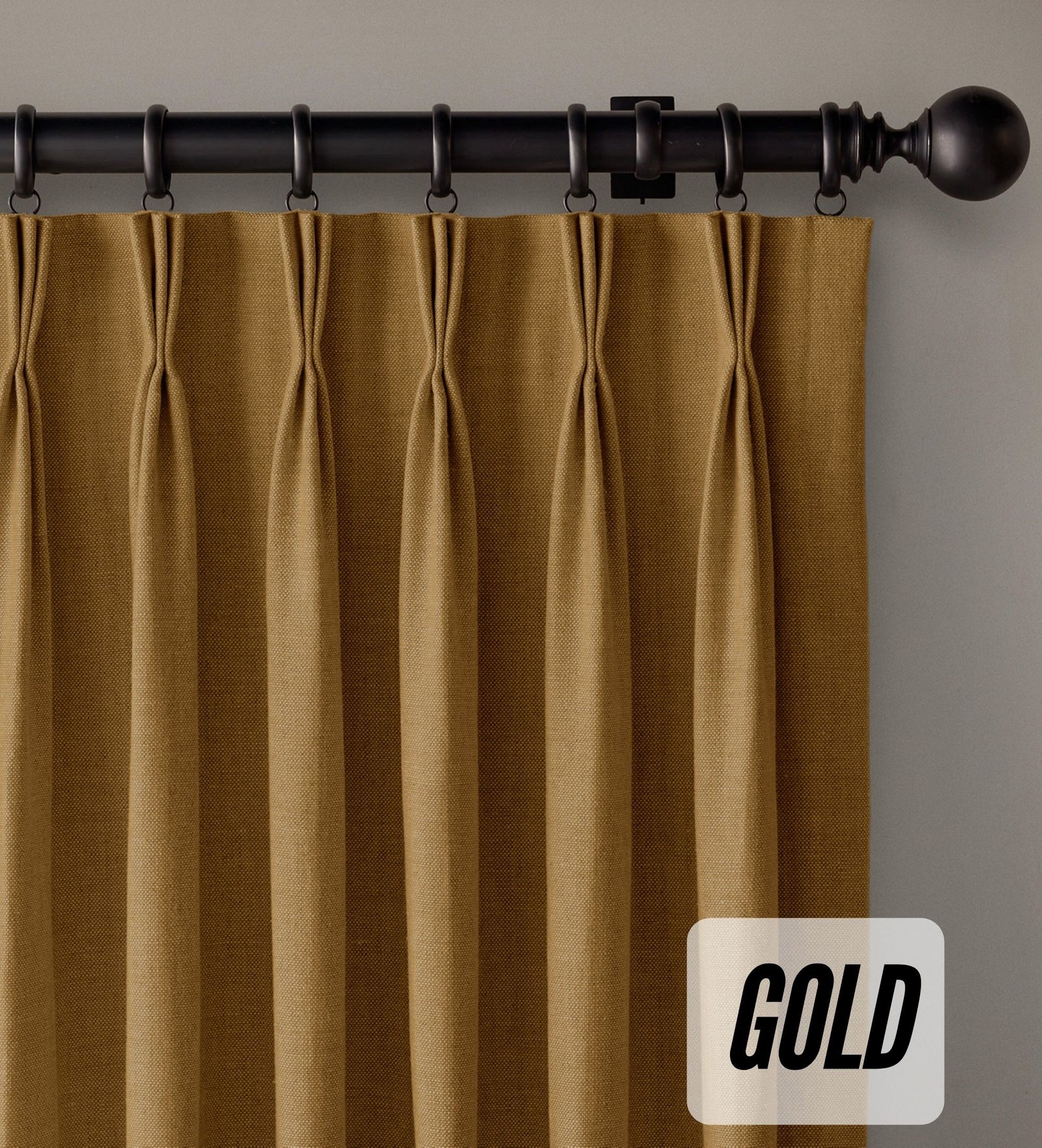 Organic Cotton Curtains | Triple Pinch Pleated | Standard & Made to Measure | Thermal Blackout