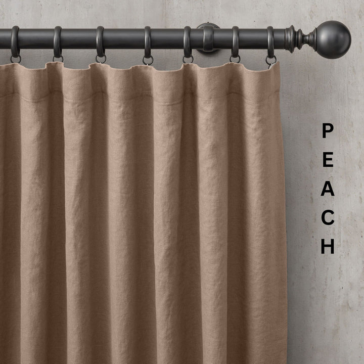 Organic Linen Curtains UK | European Flax | Grommet, Tab Top, Rod Pocket Curtains | Blackout & Thermal | 20+ Colours | Custom Sizes