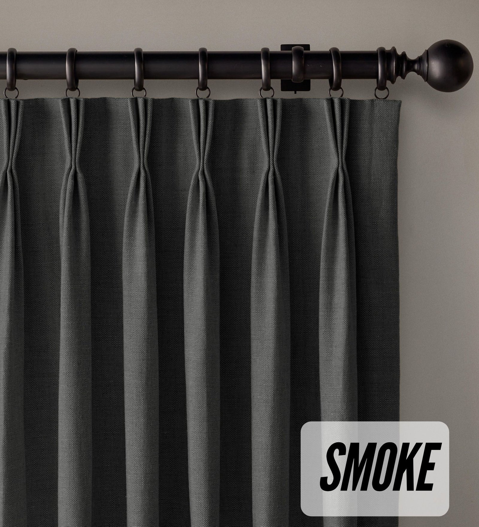 Organic Cotton Curtains | Triple Pinch Pleated | Standard & Made to Measure | Thermal Blackout