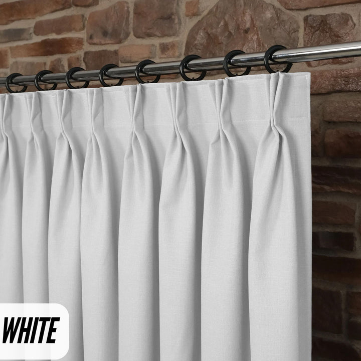 Triple Pinch Pleat Curtains | 50% Cotton 50% Linen | GOTS Certified | 18 Colours | Blackout/Light Filtering | Standard & Custom Sizes