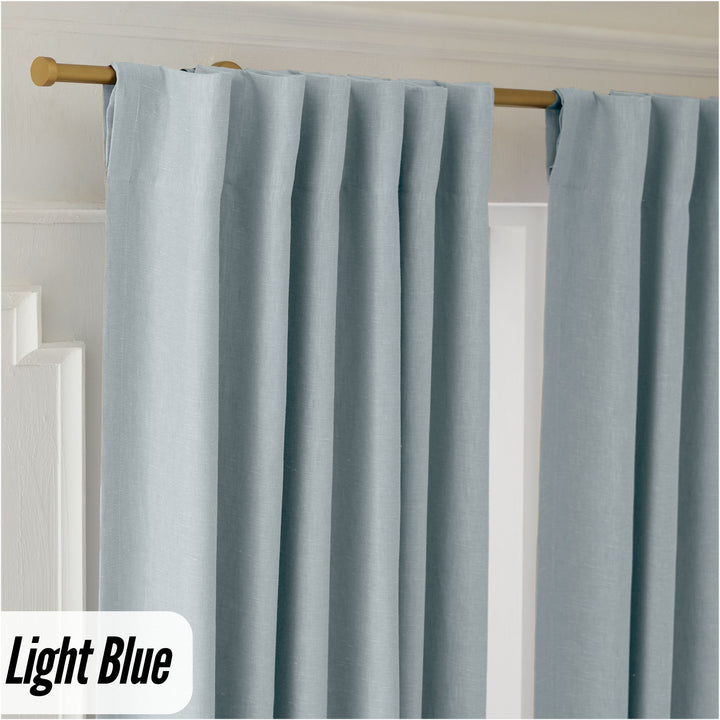 Organic Hemp Curtains - Blackout & Light Filtering | GOTS Certified | Single or Pair