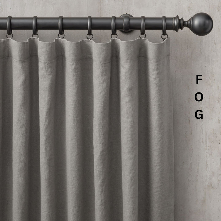 Organic Linen Curtains UK | European Flax | Grommet, Tab Top, Rod Pocket Curtains | Blackout & Thermal | 20+ Colours | Custom Sizes