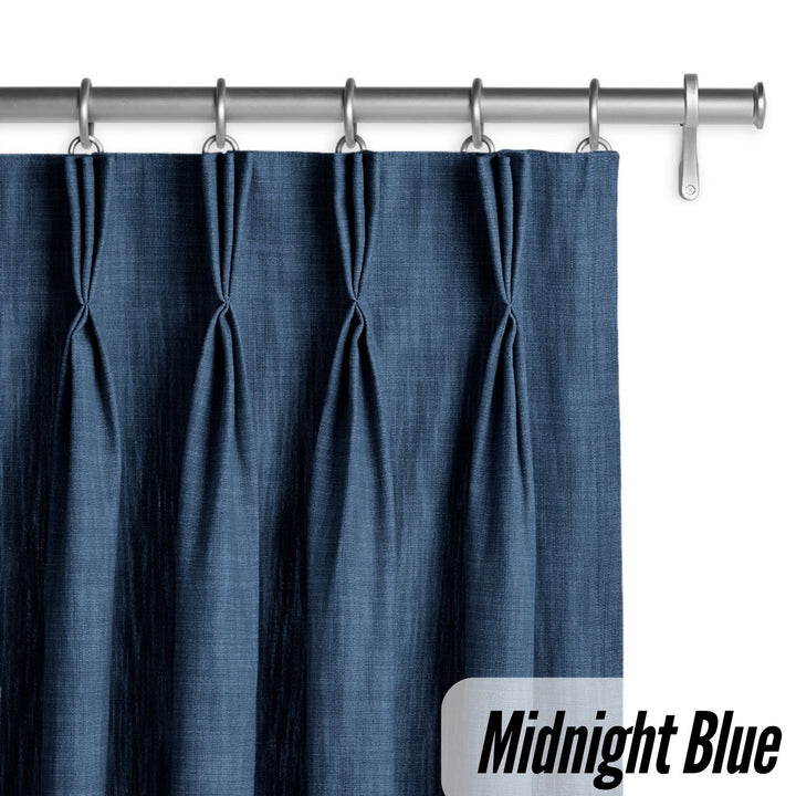 Organic Hemp Curtains with Blackout/Light Filtering Liner - Triple Pinch Pleat, Standard & Custom Sizes