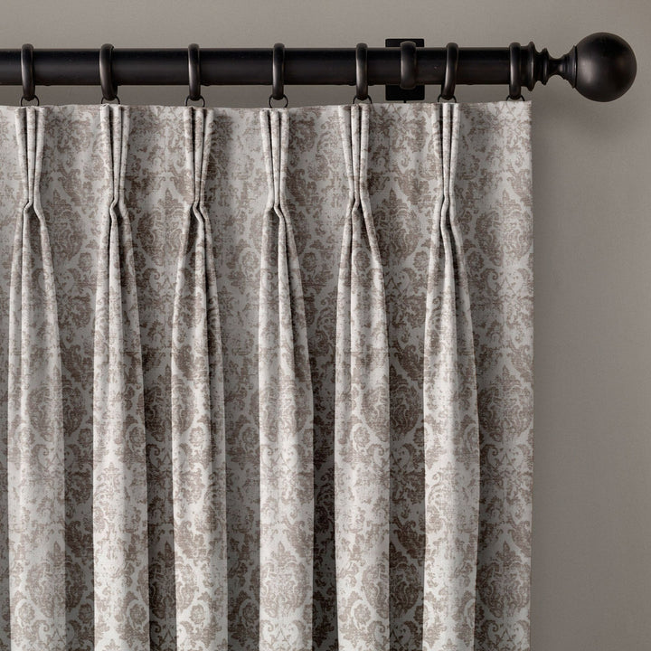 Jacquard Damask Linen Blend Curtains | 5 Colours | Pinch & Euro Pleats | Made-to-Measure