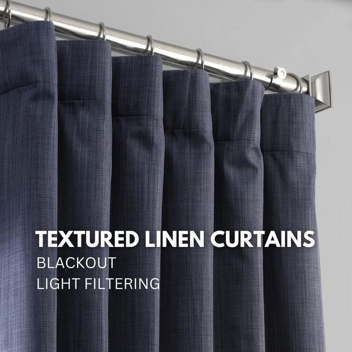 Textured Linen Curtains | Blackout / Light Filtering | Custom Made Curtains | Multiple Heading Styles