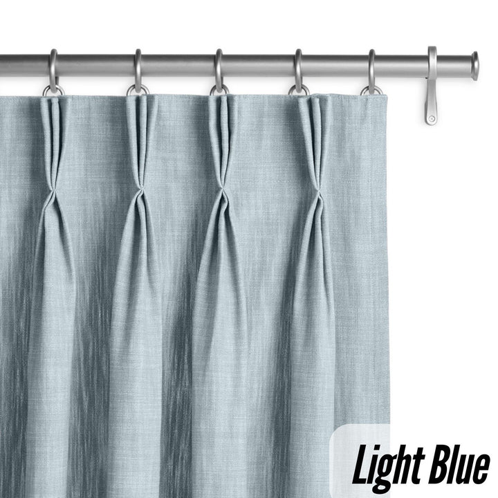 Organic Hemp Curtains with Blackout/Light Filtering Liner - Triple Pinch Pleat, Standard & Custom Sizes