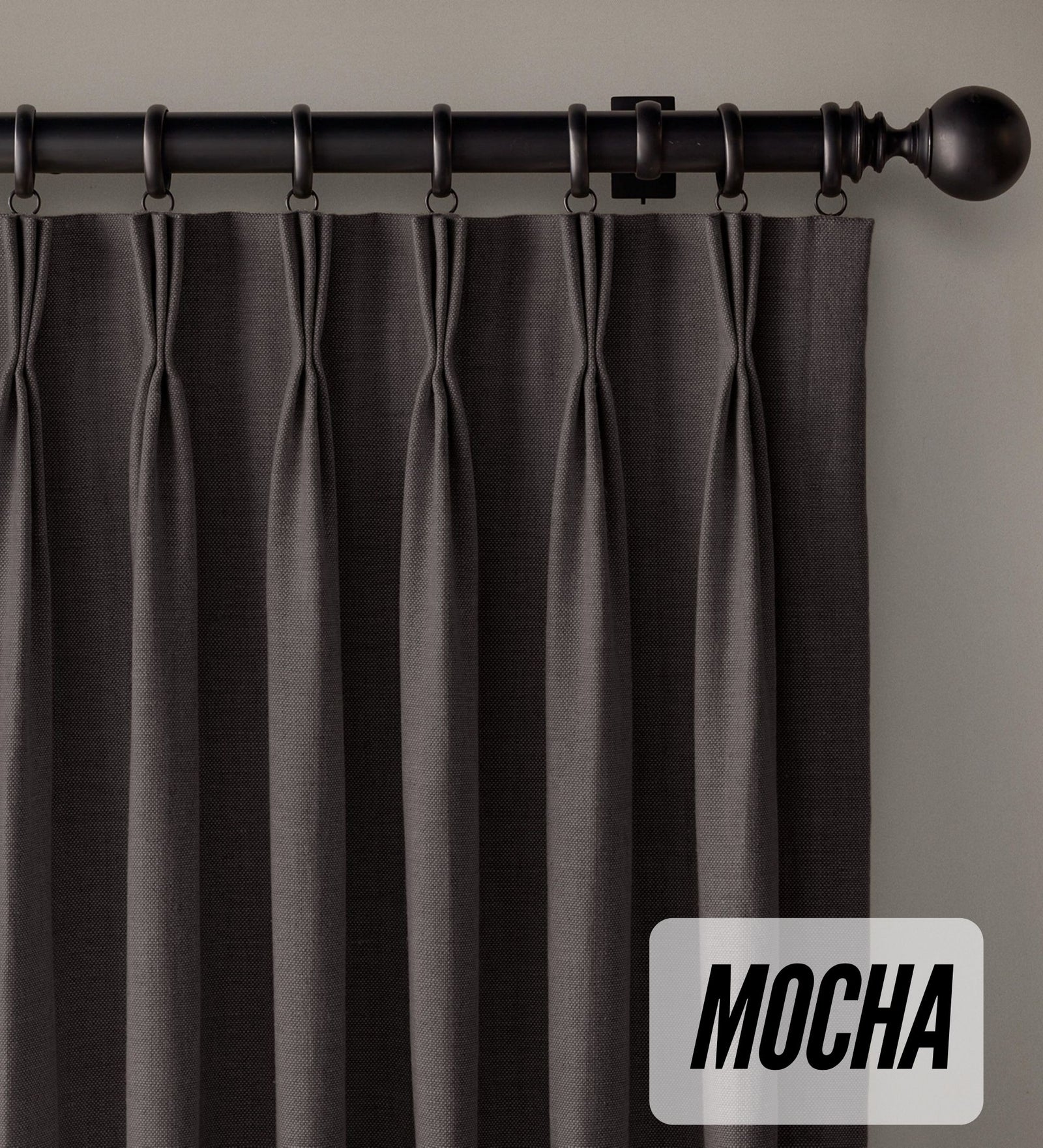 Organic Cotton Curtains | Triple Pinch Pleated | Standard & Made to Measure | Thermal Blackout