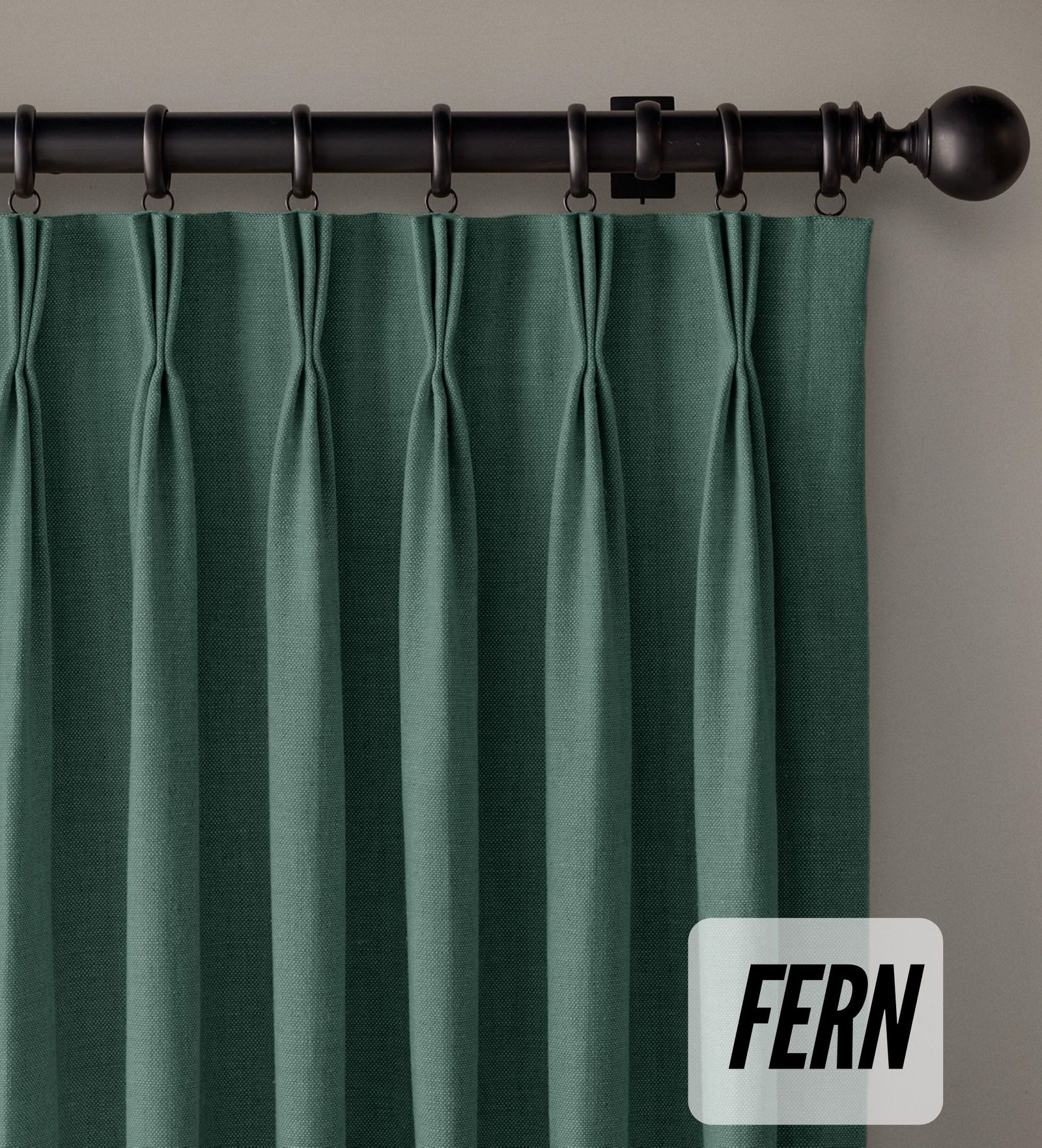Organic Cotton Curtains | Triple Pinch Pleated | Standard & Made to Measure | Thermal Blackout