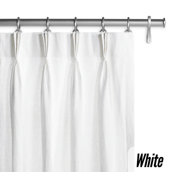 Organic Hemp Curtains with Blackout/Light Filtering Liner - Triple Pinch Pleat, Standard & Custom Sizes