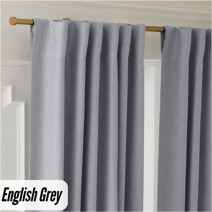 Organic Hemp Curtains - Blackout & Light Filtering | GOTS Certified | Single or Pair