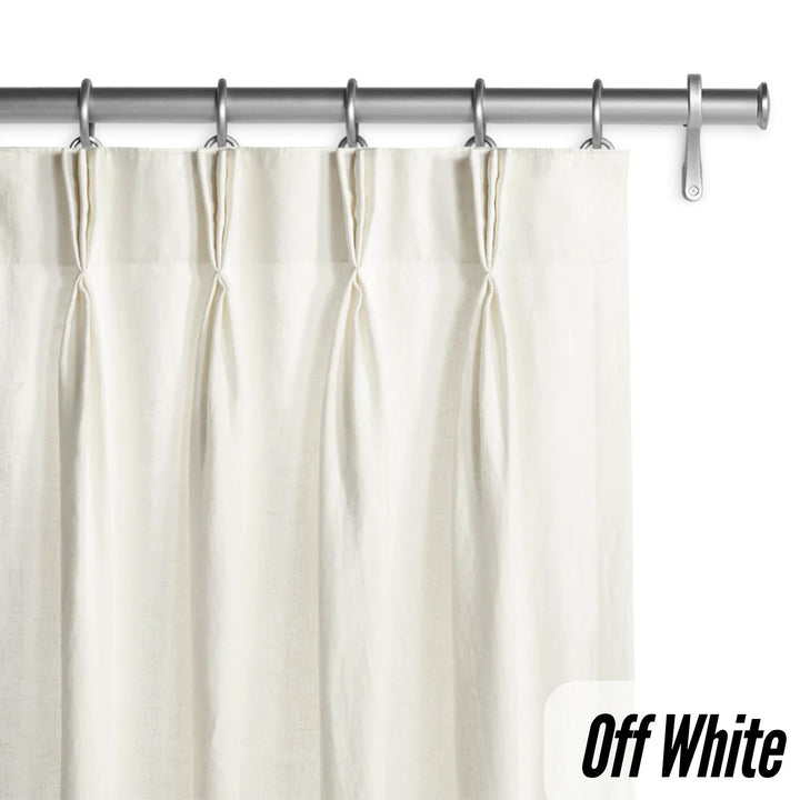 Organic Hemp Curtains with Blackout/Light Filtering Liner - Triple Pinch Pleat, Standard & Custom Sizes