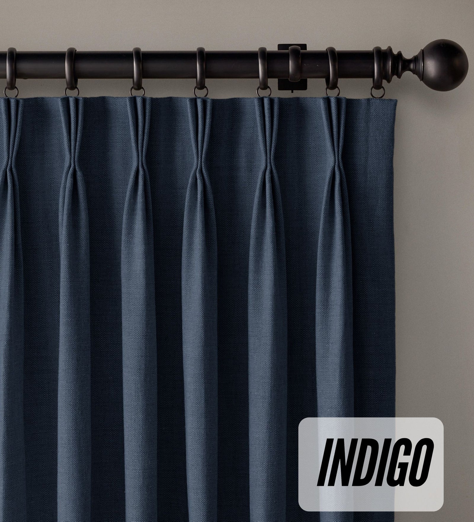 Organic Cotton Curtains | Triple Pinch Pleated | Standard & Made to Measure | Thermal Blackout