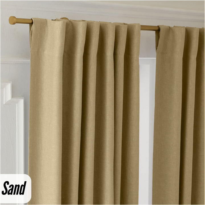 Organic Hemp Curtains - Blackout & Light Filtering | GOTS Certified | Single or Pair