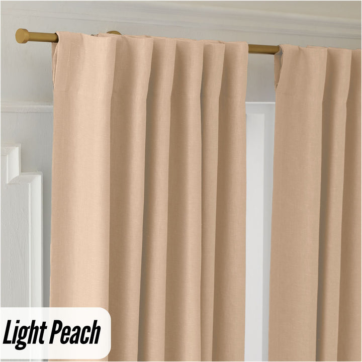 Organic Hemp Curtains - Blackout & Light Filtering | GOTS Certified | Single or Pair