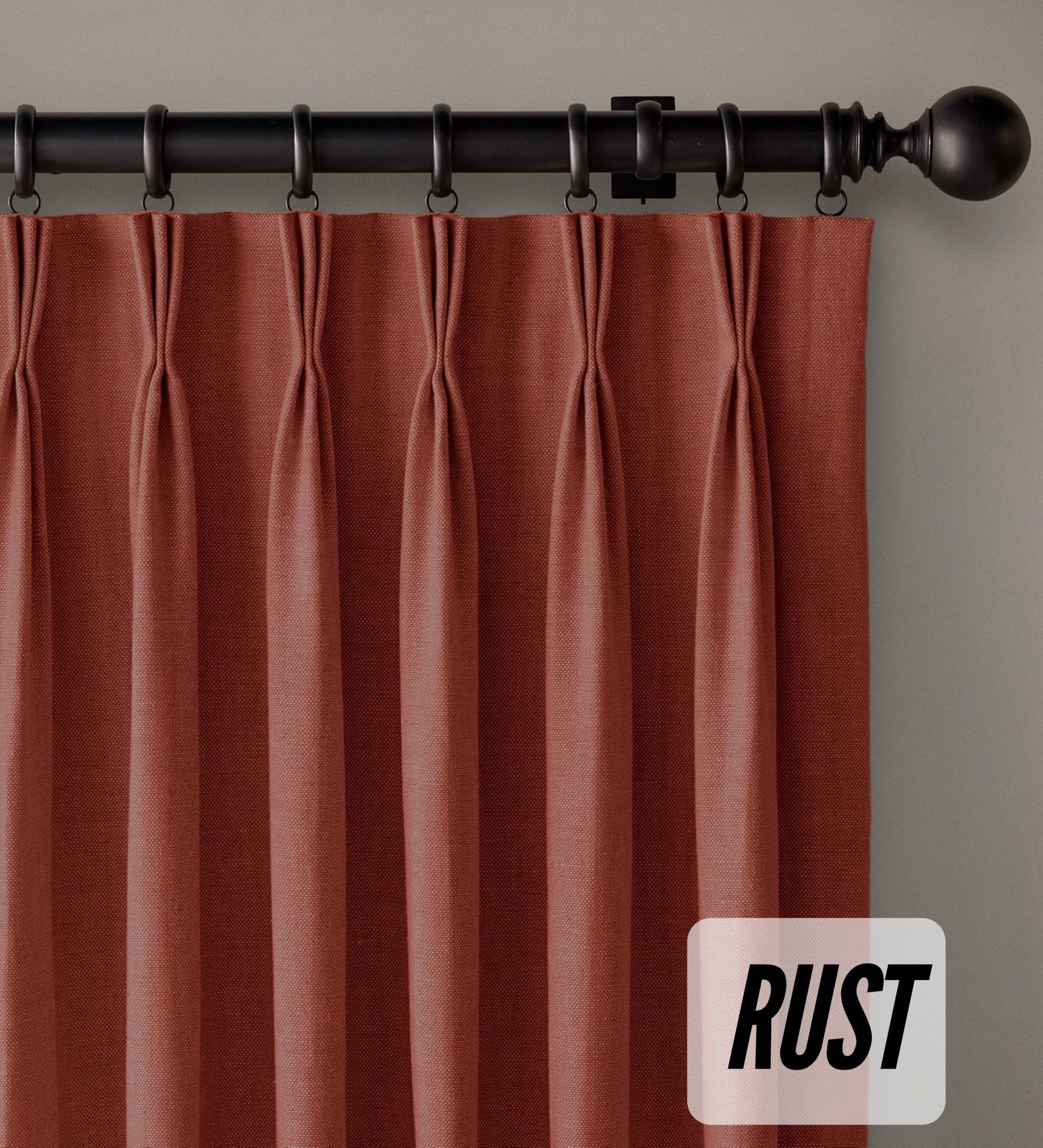 Organic Cotton Curtains | Triple Pinch Pleated | Standard & Made to Measure | Thermal Blackout