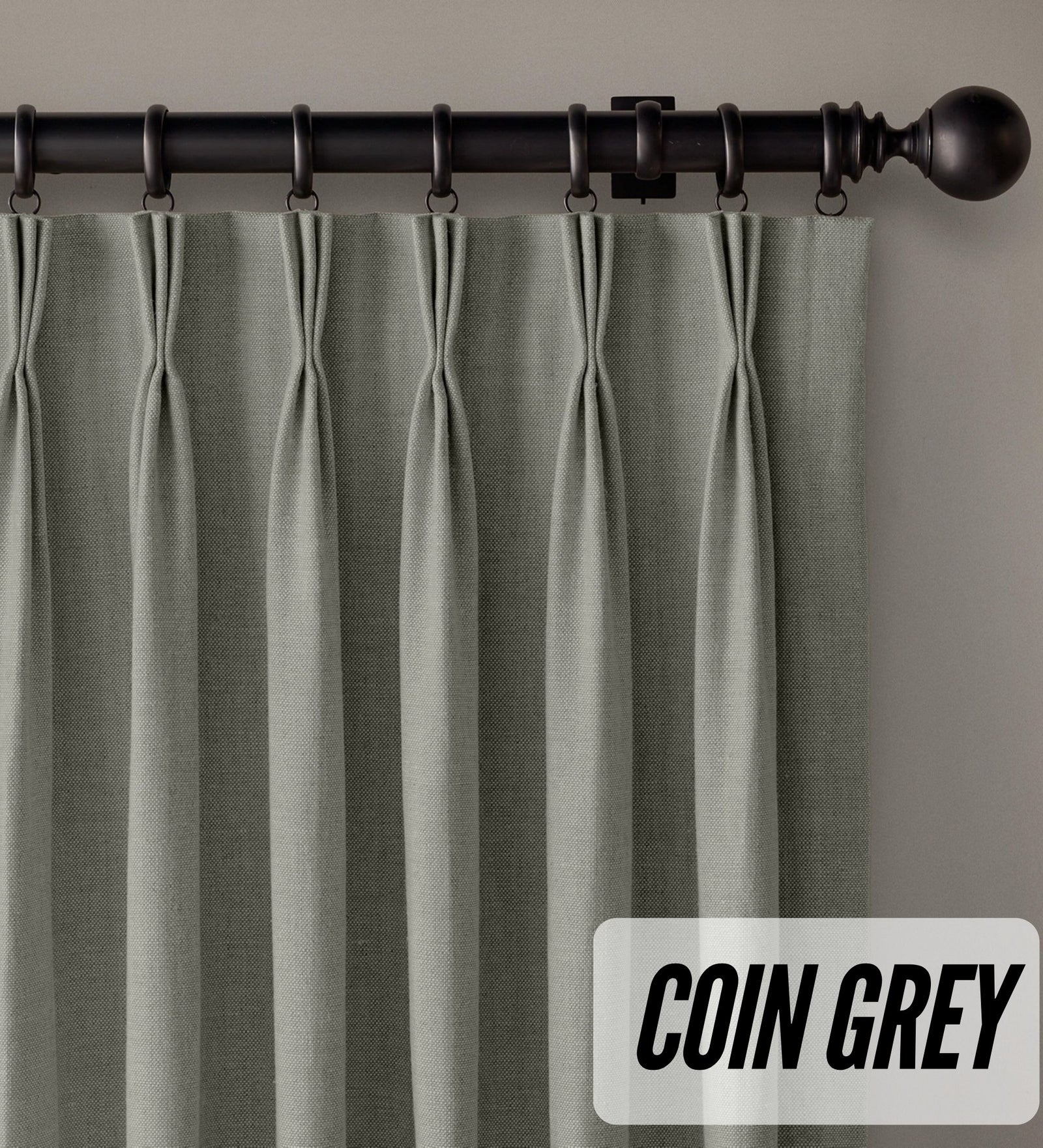 Organic Cotton Curtains | Triple Pinch Pleated | Standard & Made to Measure | Thermal Blackout