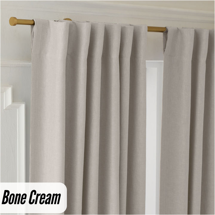 Organic Hemp Curtains - Blackout & Light Filtering | GOTS Certified | Single or Pair