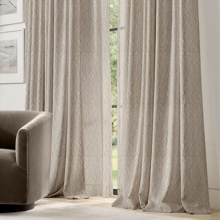 Textured Weave Pinch Pleated Curtains | Standard & Made to Measure Sizes | Blackout or Light Filtering Liner Options