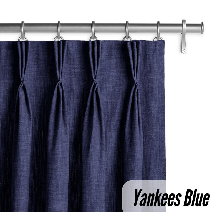 Organic Hemp Curtains with Blackout/Light Filtering Liner - Triple Pinch Pleat, Standard & Custom Sizes