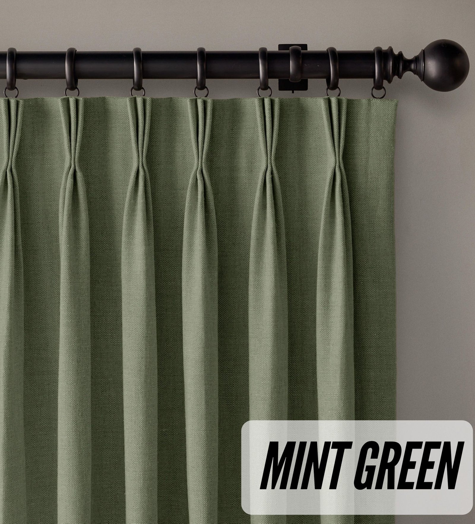 Organic Cotton Curtains | Triple Pinch Pleated | Standard & Made to Measure | Thermal Blackout